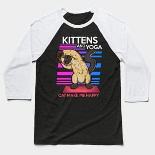 animal yoga cat cute and funny namaste Baseball T-Shirt